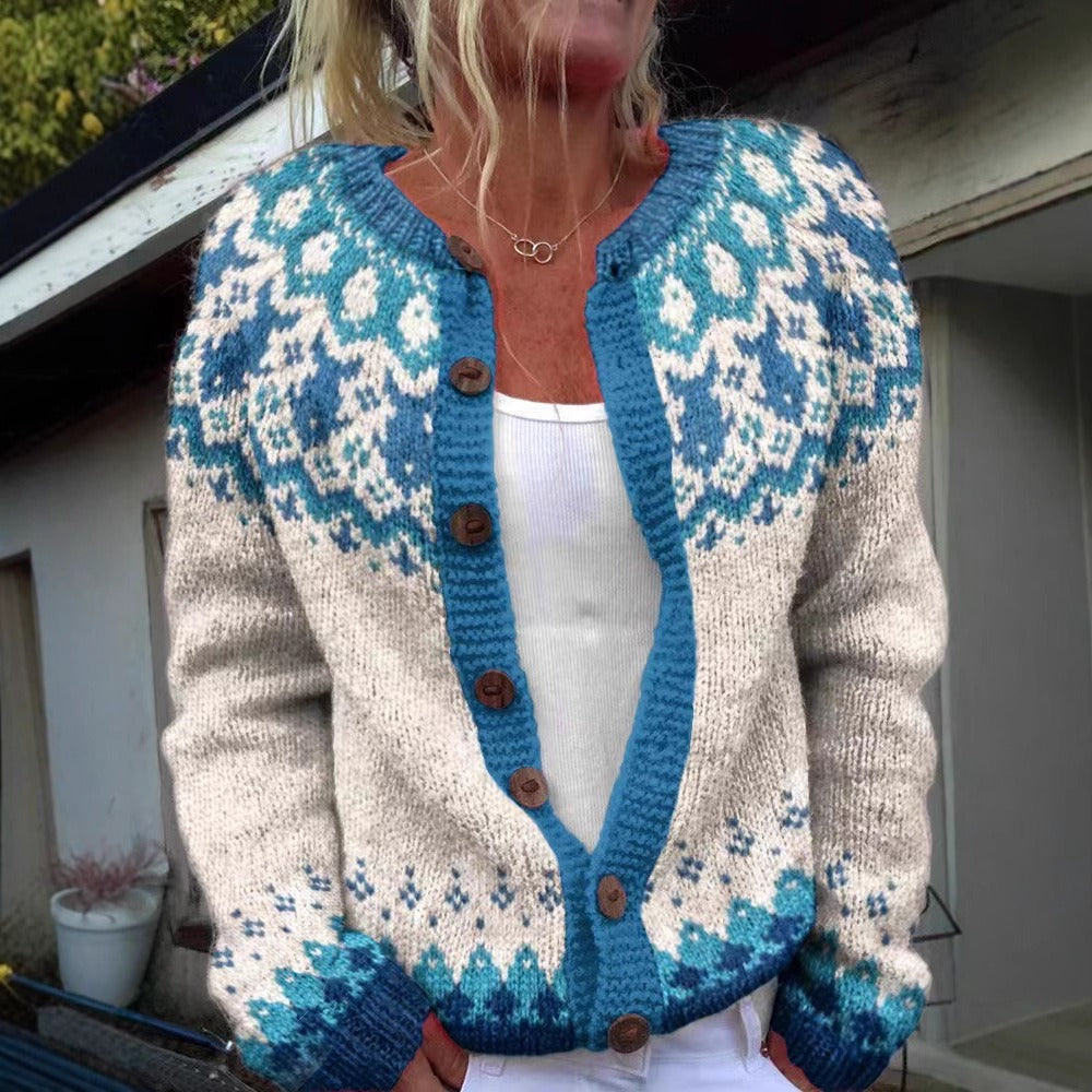 Eva - Vintage Icelandic Cardigan-15531112726901-Nancy & Mae Savannah