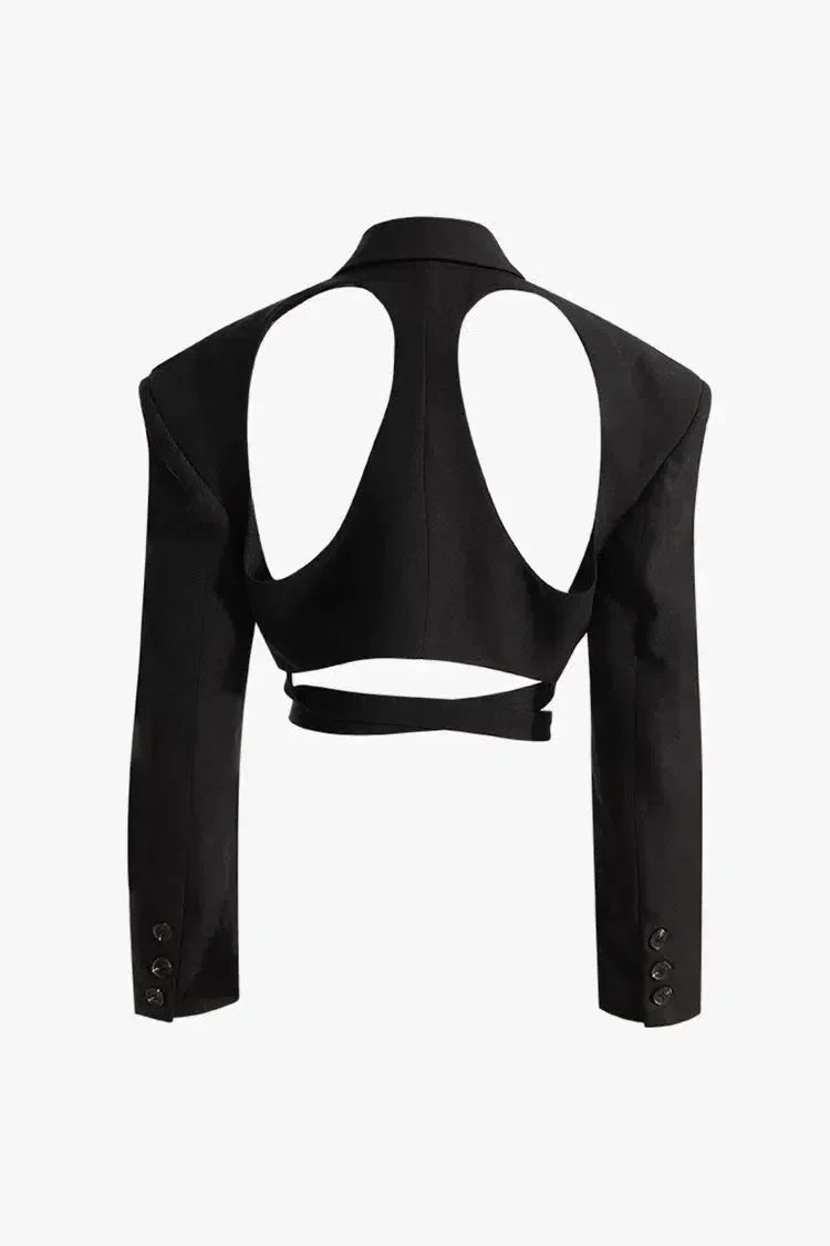 Fausto – Strong-shoulder design – Cutout blazer-15133997957493-Mirella Fiore