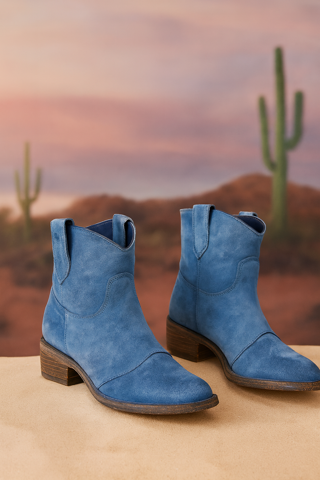 Faye - Premium Suede Western Ankle Boots-15553238696309-Nancy & Mae Savannah