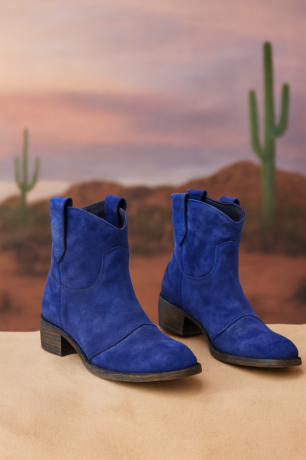Faye - Premium Suede Western Ankle Boots-15553238696309-Nancy & Mae Savannah