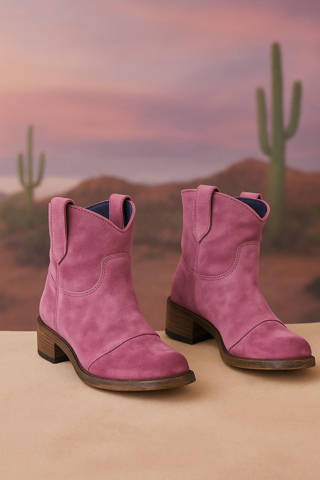 Faye - Premium Suede Western Ankle Boots-15553238696309-Nancy & Mae Savannah