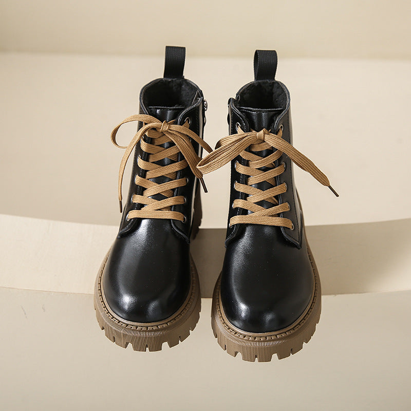Fleece - Lined Combat Boots-15550871044469-Mirella Fiore