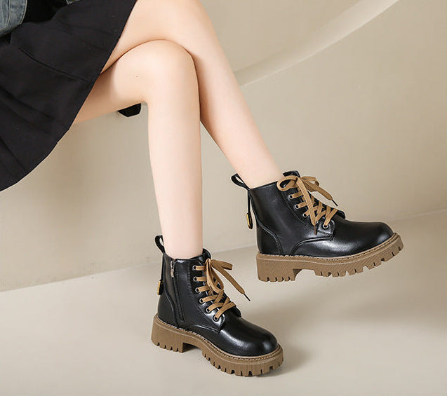 Fleece - Lined Combat Boots-15550871044469-Mirella Fiore