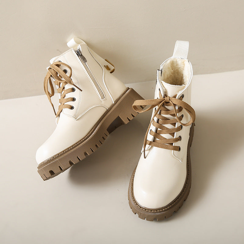 Fleece - Lined Combat Boots-15550871044469-Mirella Fiore
