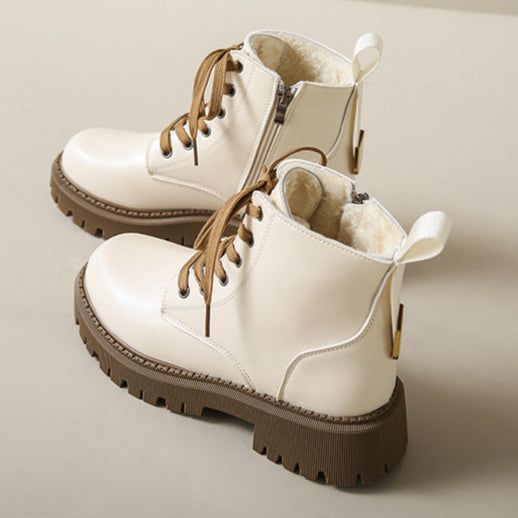Fleece - Lined Combat Boots-15550871044469-Mirella Fiore