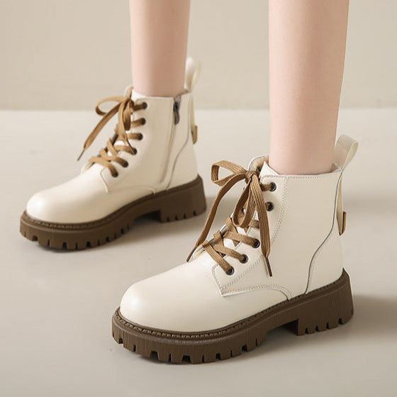 Fleece - Lined Combat Boots-15550871044469-Mirella Fiore