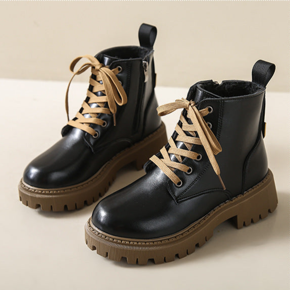 Fleece - Lined Combat Boots-15550871044469-Mirella Fiore