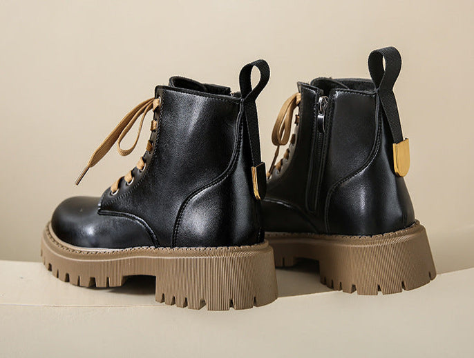 Fleece - Lined Combat Boots-15550871044469-Mirella Fiore