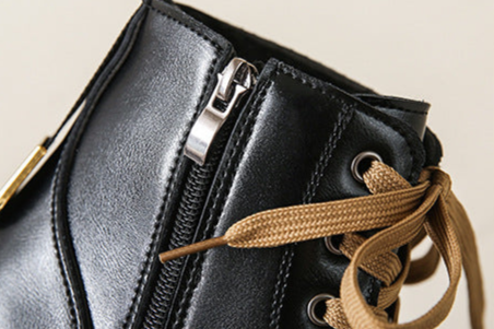 Fleece - Lined Combat Boots-15550871044469-Mirella Fiore