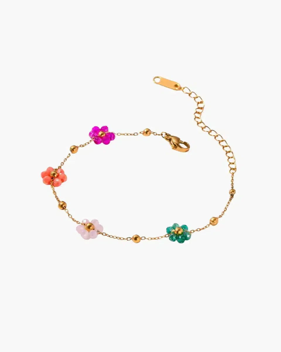 Florella – Handcrafted floral beads – Charm bracelet-15227758805365-Mirella Fiore