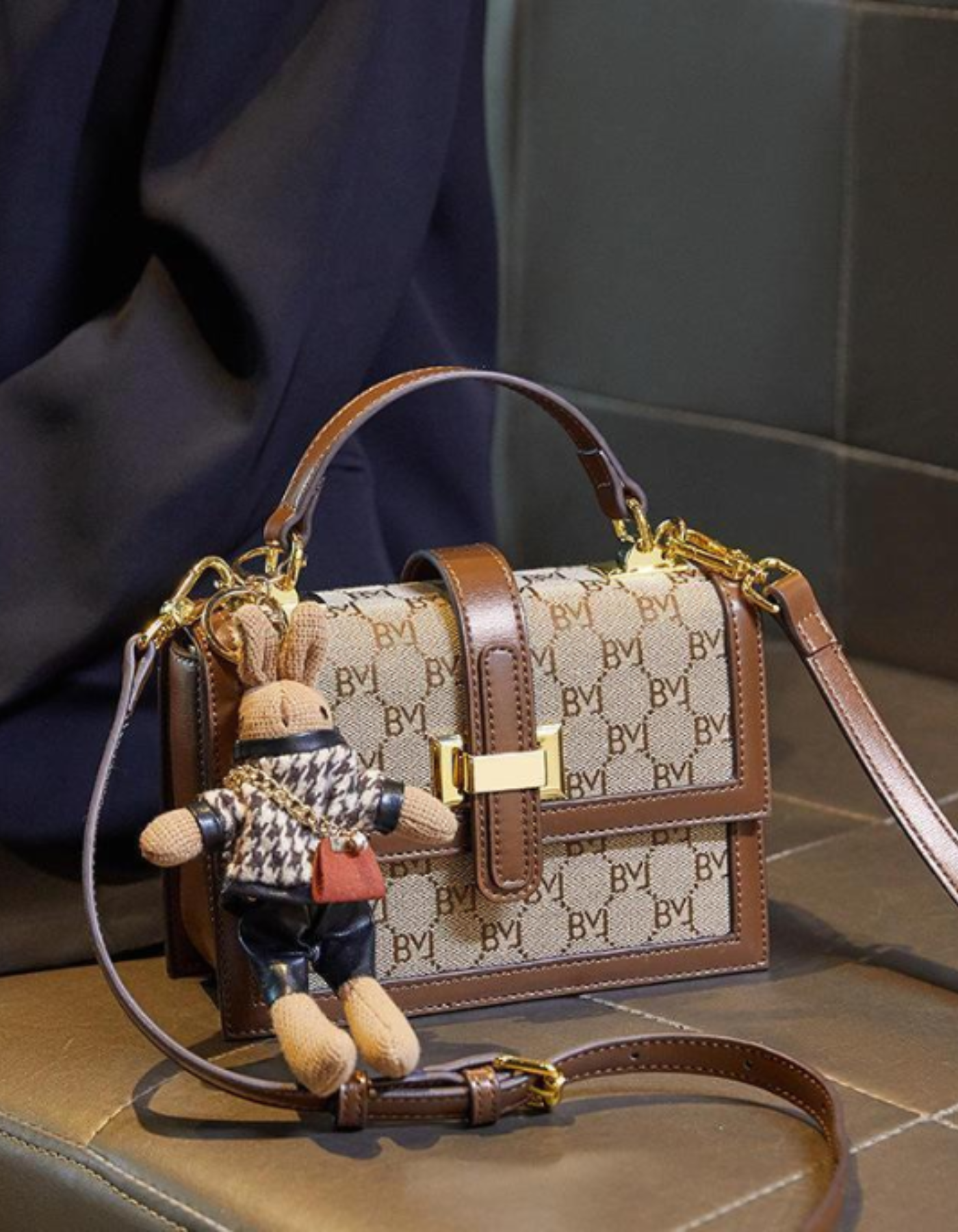 Florentia – Monogram bunny charm – Crossbody handbag-15209173680501-Mirella Fiore