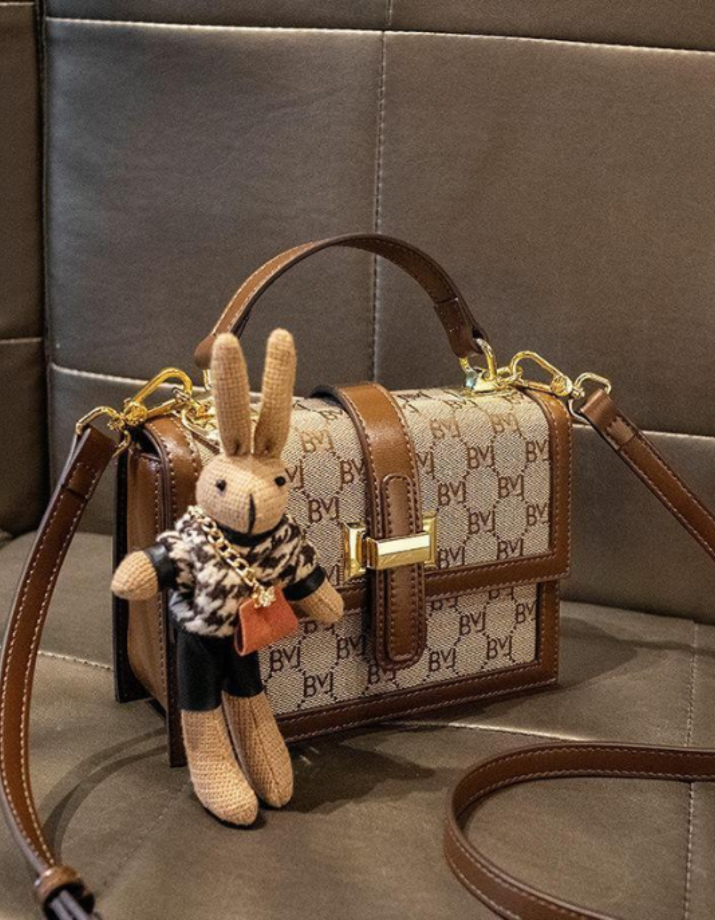 Florentia – Monogram bunny charm – Crossbody handbag-15209173680501-Mirella Fiore