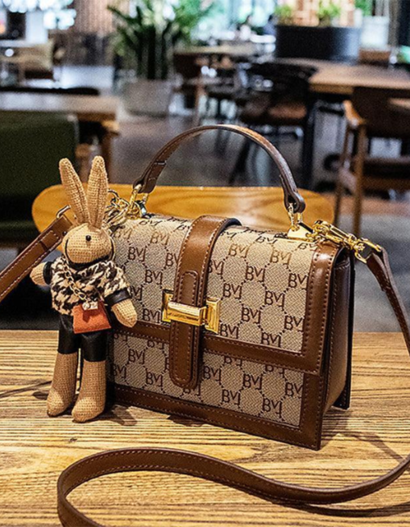 Florentia – Monogram bunny charm – Crossbody handbag-15209173680501-Mirella Fiore