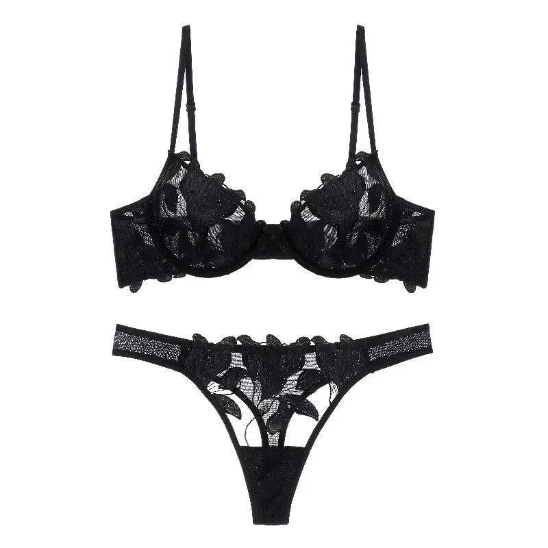 Florisse – Mesh flower embroidered – Lingerie set-15133746299253-Mirella Fiore