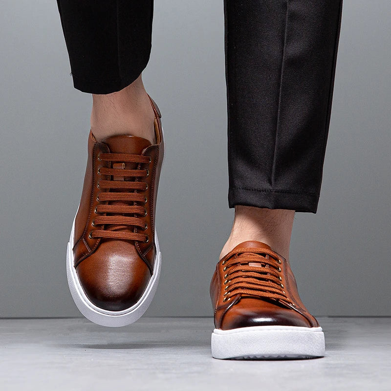 Francis - Men's Leather Sneaker-15553365967221-Mirella Fiore