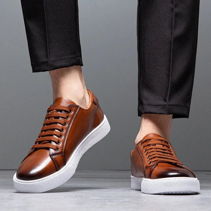Francis - Men's Leather Sneaker-15553365967221-Mirella Fiore