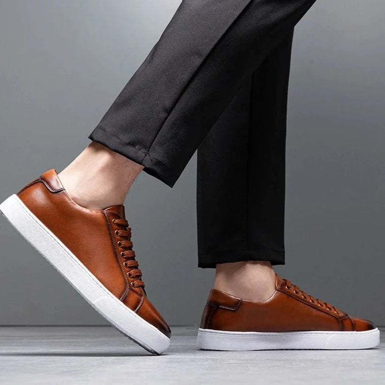 Francis - Men's Leather Sneaker-15553365967221-Mirella Fiore