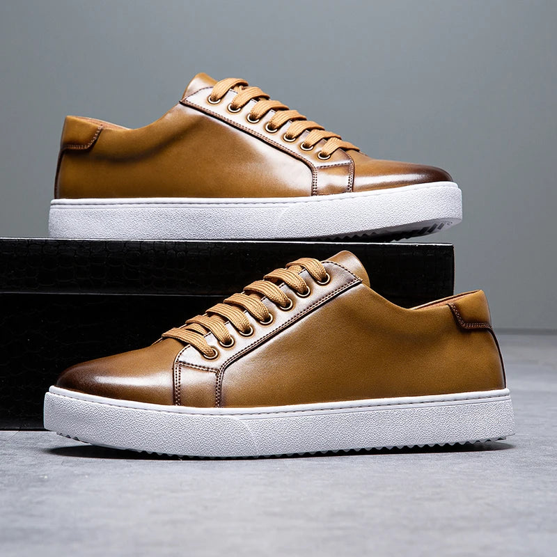 Francis - Men's Leather Sneaker-15553365967221-Mirella Fiore