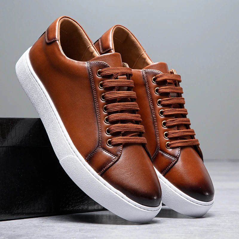 Francis - Men's Leather Sneaker-15553365967221-Mirella Fiore
