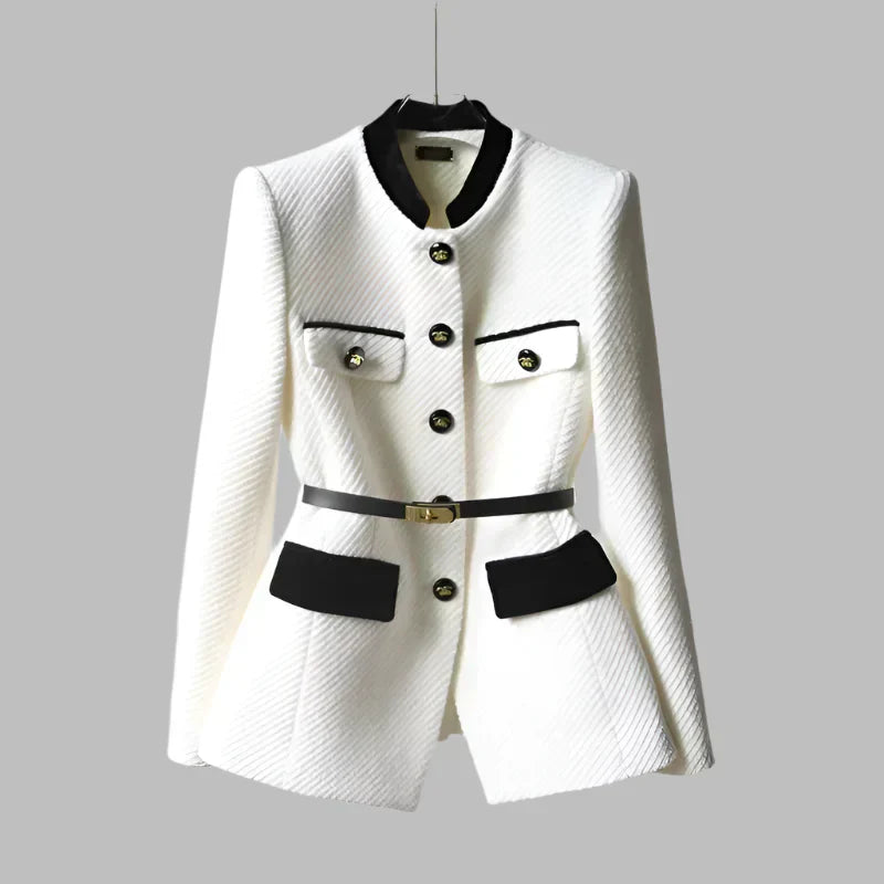 Fulvia - Elegant jacket with a quilted cut-15547643625845-Mirella Fiore