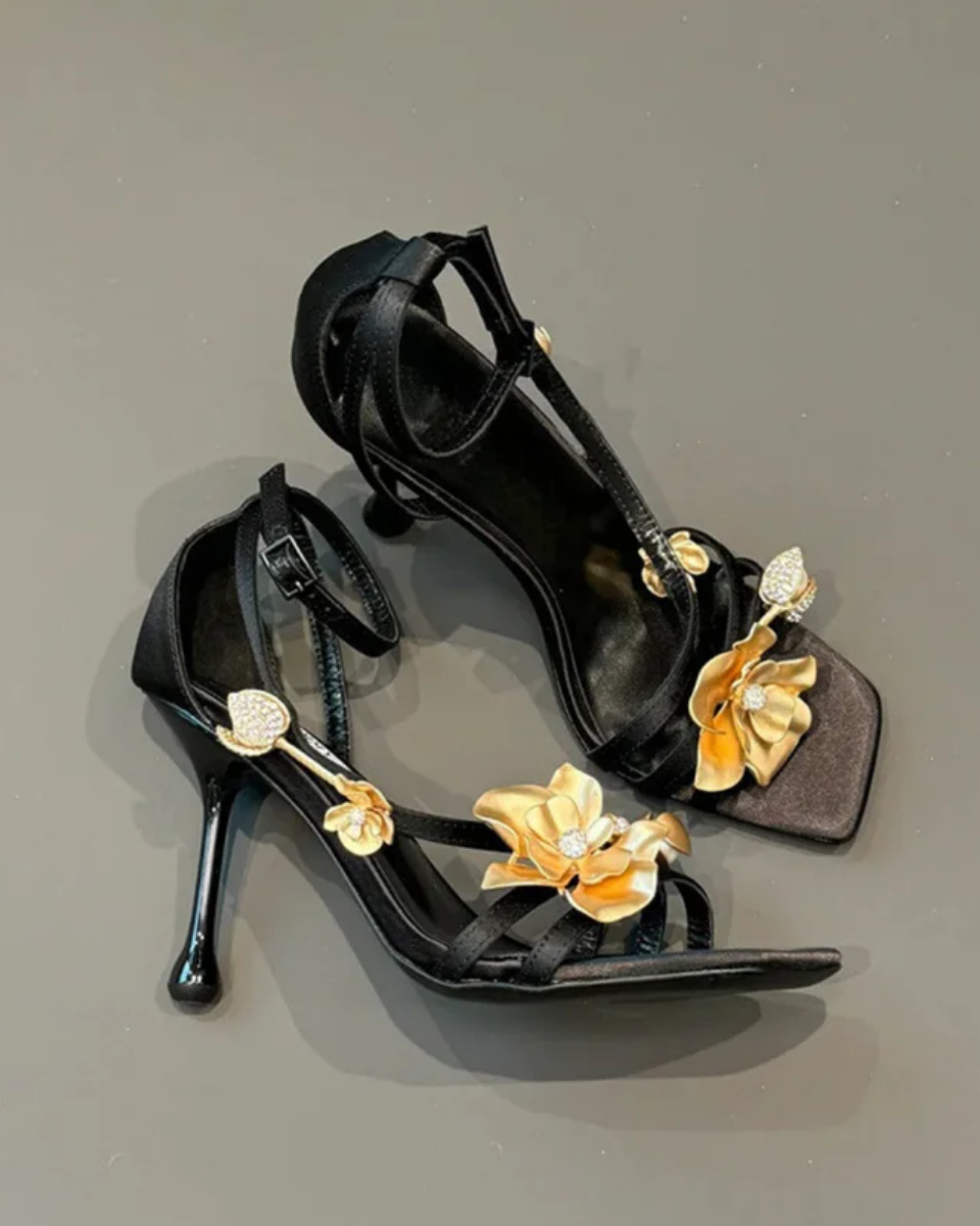 Gabby – T-strap design – Orchid-embellished stiletto heels-15133957390709-Mirella Fiore