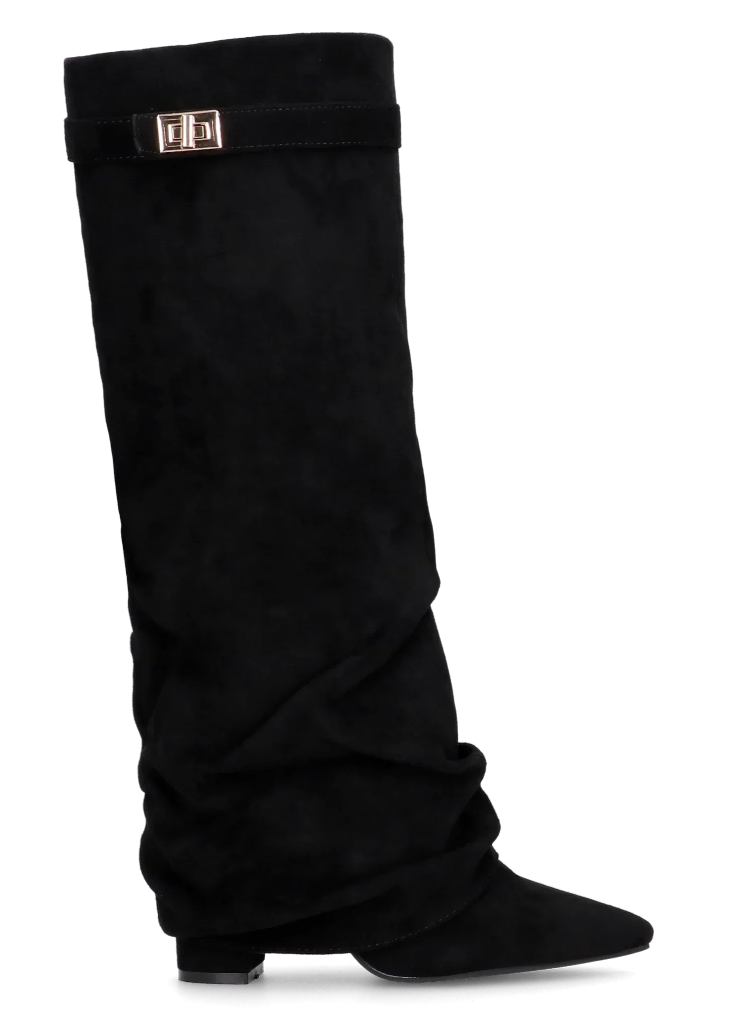 Genevieve - Slouchy Knee-High Suede Boots-15553347682677-Mirella Fiore