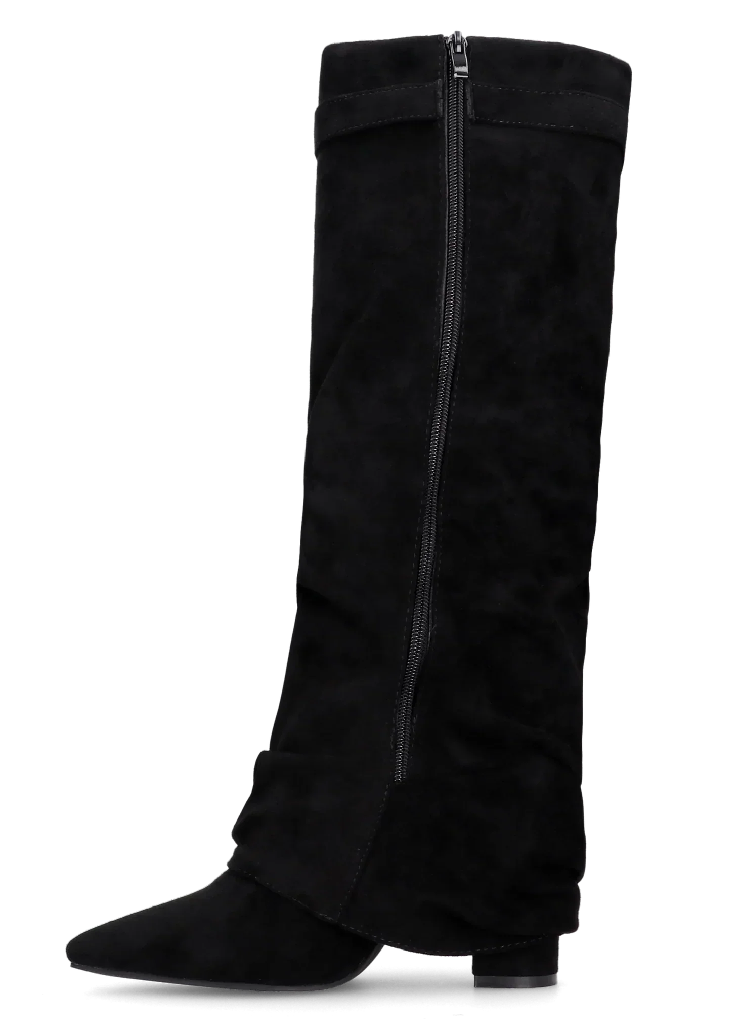 Genevieve - Slouchy Knee-High Suede Boots-15553347682677-Mirella Fiore