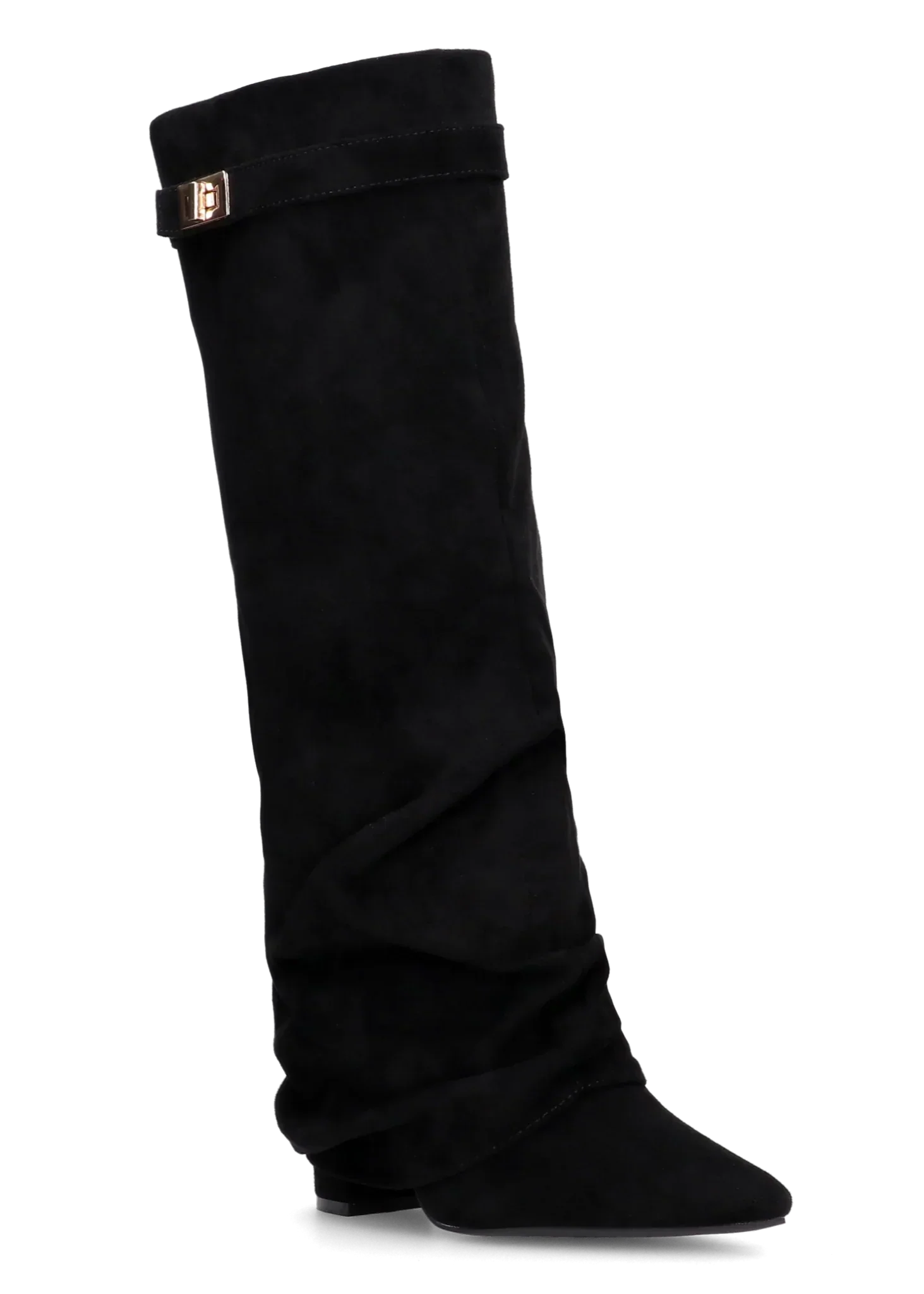 Genevieve - Slouchy Knee-High Suede Boots-15553347682677-Mirella Fiore
