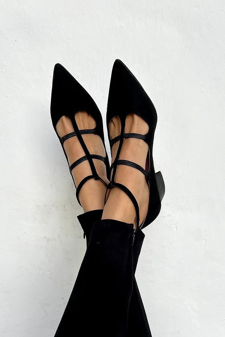 Giada - Pointed-toe pumps with cross straps-15530389569909-Mirella Fiore