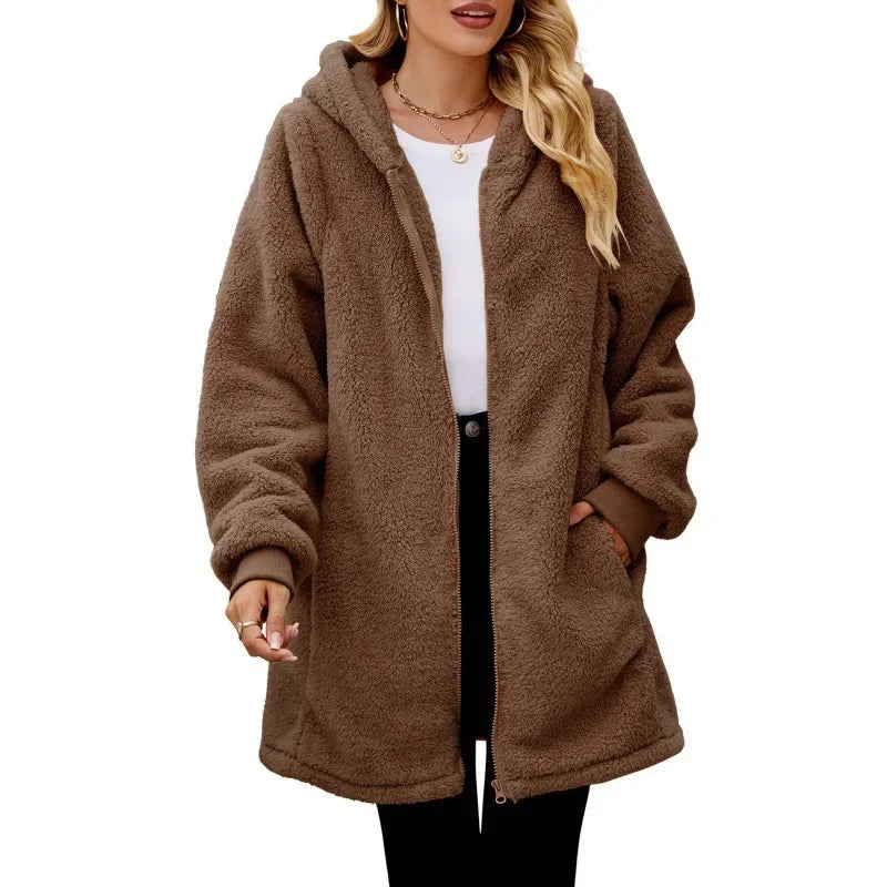 Gianna - Hooded Fleece Jacket-15544937447797-Mirella Fiore