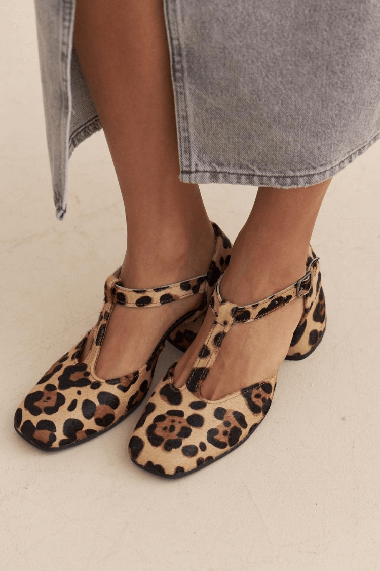 Gianna - Leopard T-Strap Block Heels-15551041503605-Mirella Fiore