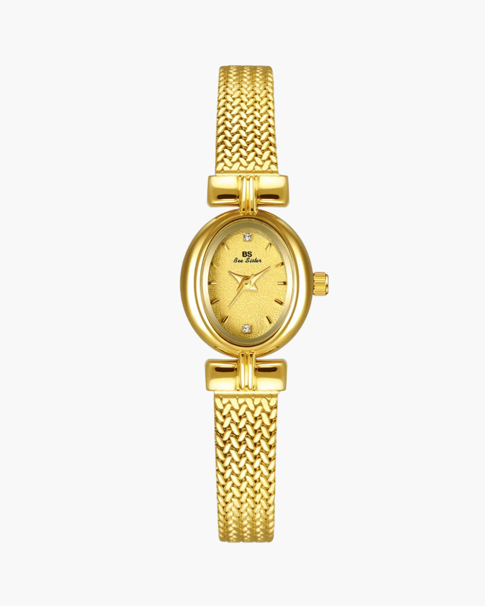 Gigi – Gold-plated mesh band – Vintage watch-15233937506677-Nancy & Mae Savannah