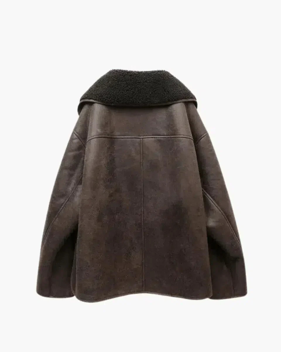 Ginevra – Classic button details – Faux leather jacket-15133992092021-Mirella Fiore