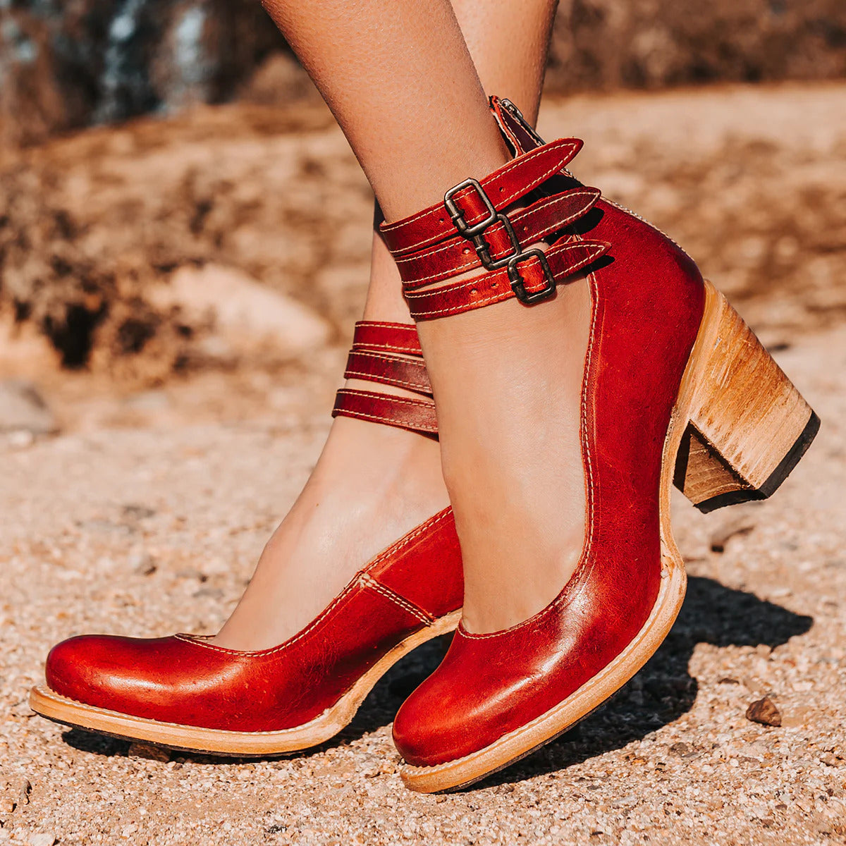 Ginevra - Multi-strap pumps with a chunky heel-15530389668213-Mirella Fiore
