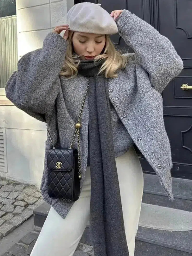 Giorgia – Cozy warmth – Fleece bomber jacket-15133992354165-Mirella Fiore