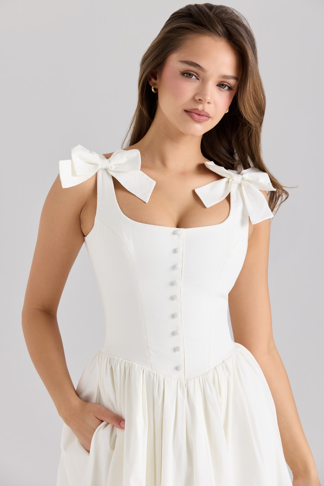 Giovanna – Bow detail – Midi dress-15223688528245-Mirella Fiore