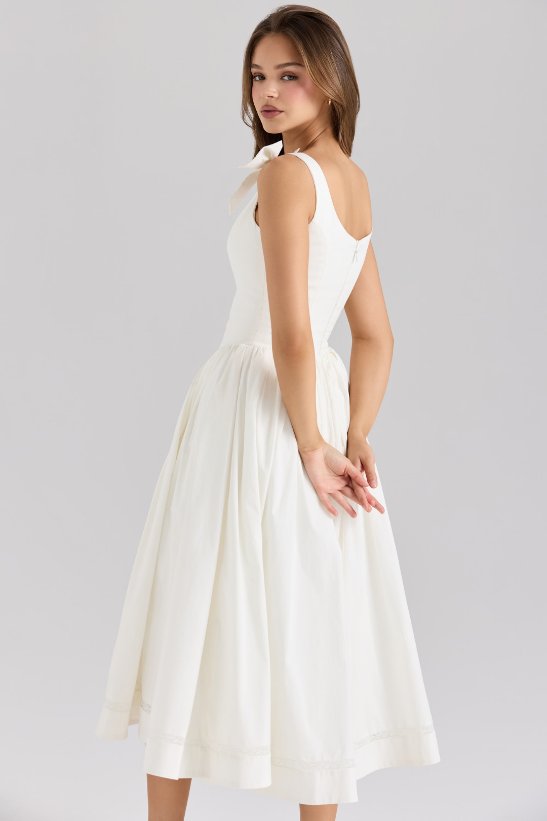 Giovanna – Bow detail – Midi dress-15223688528245-Mirella Fiore