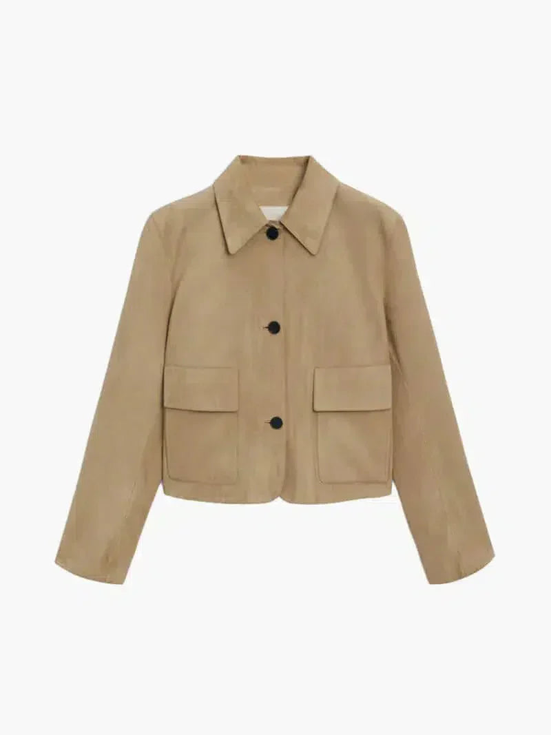 Grazia – Cropped design – Faux suede jacket-15133992386933-Mirella Fiore
