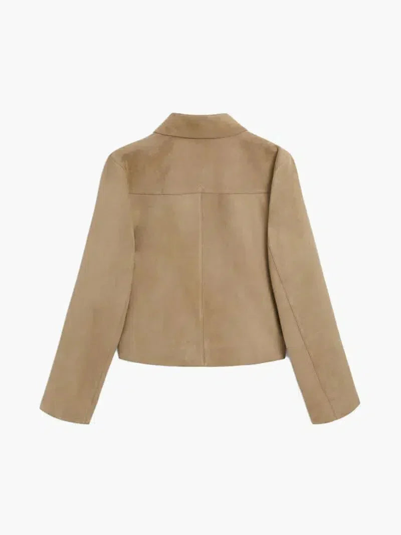 Grazia – Cropped design – Faux suede jacket-15133992386933-Mirella Fiore