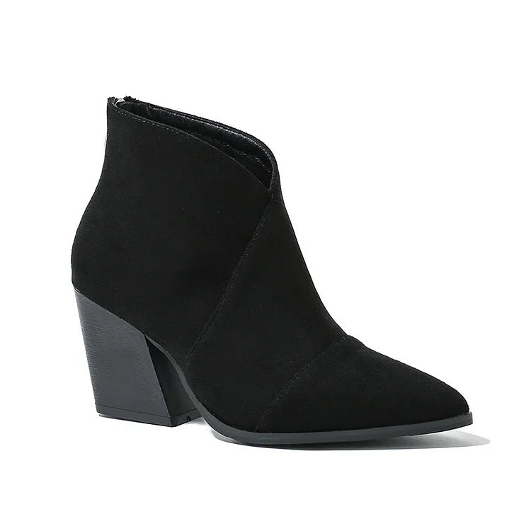 Hailey - Pointed Ankle Boot With Suede Effect-15551041864053-Mirella Fiore