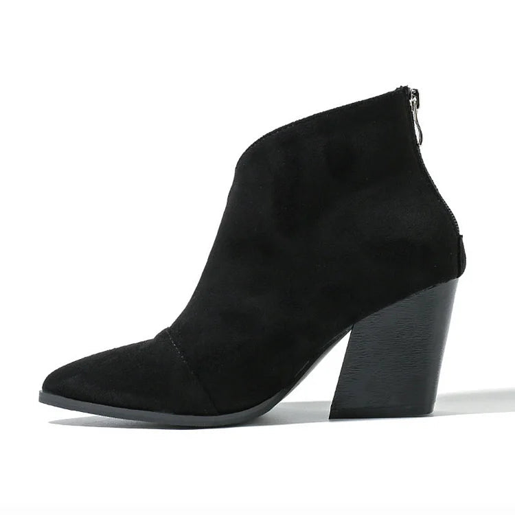 Hailey - Pointed Ankle Boot With Suede Effect-15551041864053-Mirella Fiore