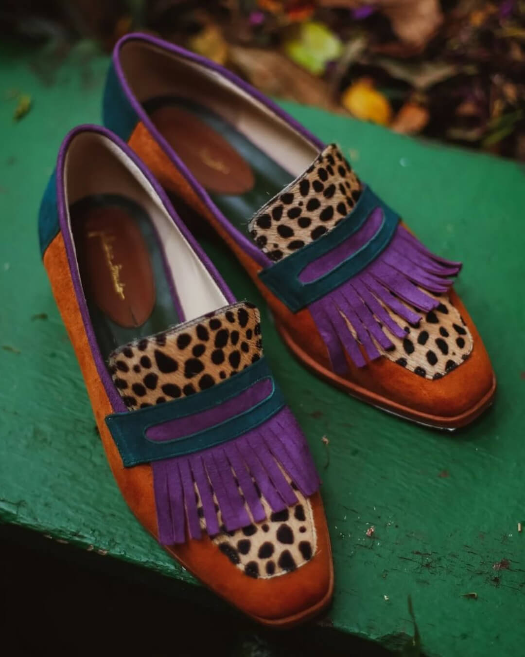 Hallie - Loafer With Fringes And Animal Print-15551043535221-Mirella Fiore