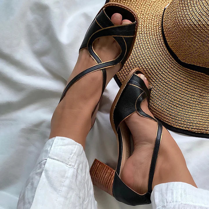 Harper - Elegant Sandal With Cross Strap-15551041044853-Mirella Fiore