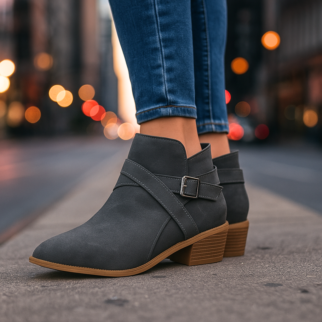 Harper - Lane Cross Strap Boots-15553287618933-Mirella Fiore