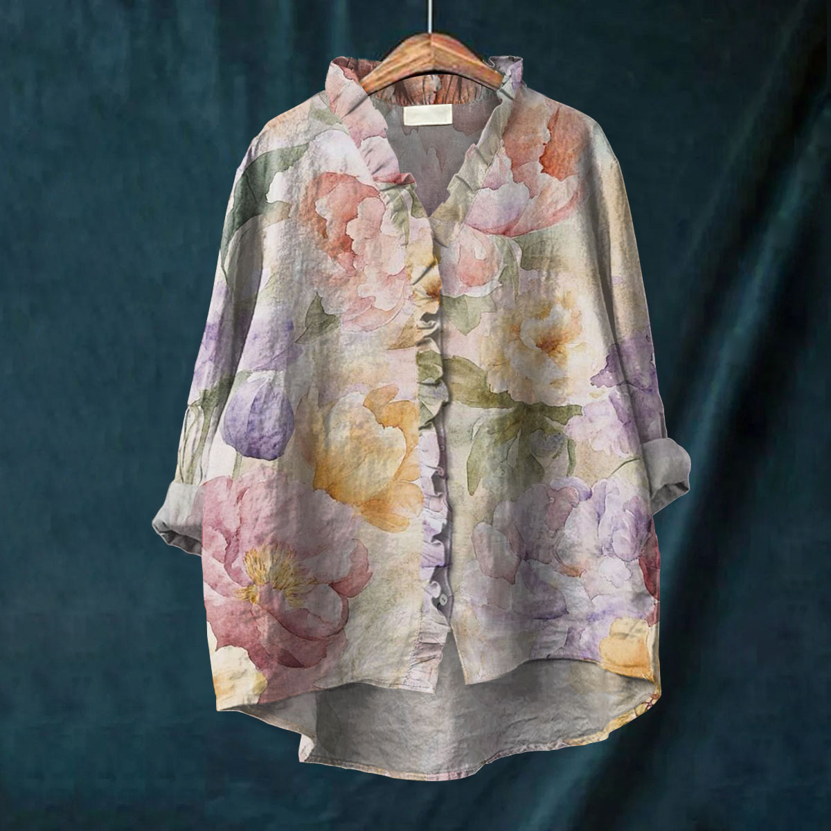 Helena - Elegant Bloom Blouse-15542206726517-Mirella Fiore