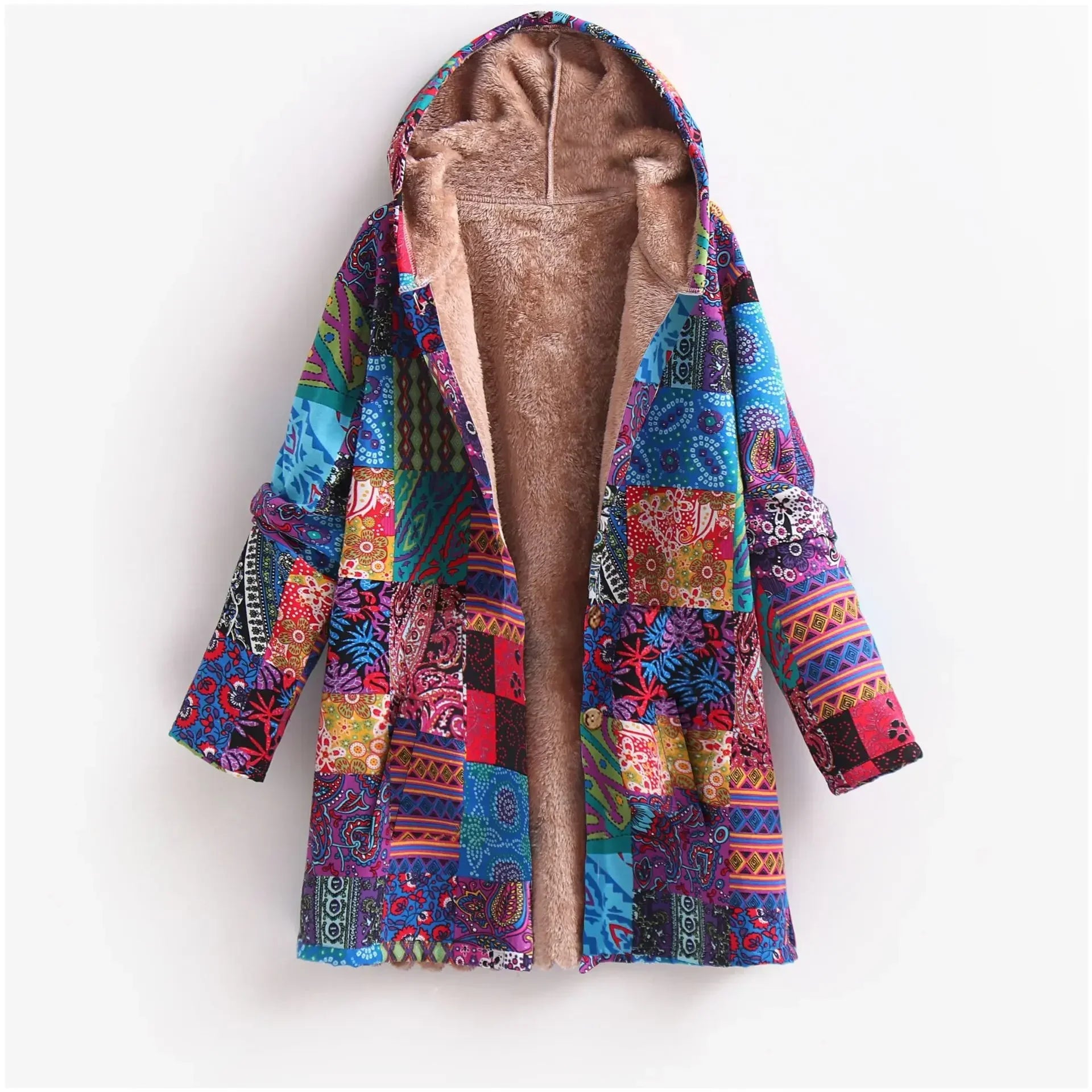 Helena - Fleece-Lined Hooded Jacket-15544936989045-Mirella Fiore