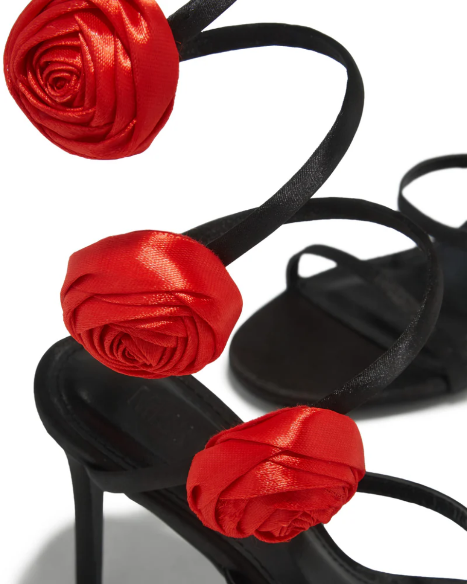 Henriette – Floral embellishment – Rosette coil-strap heels-15133957226869-Mirella Fiore