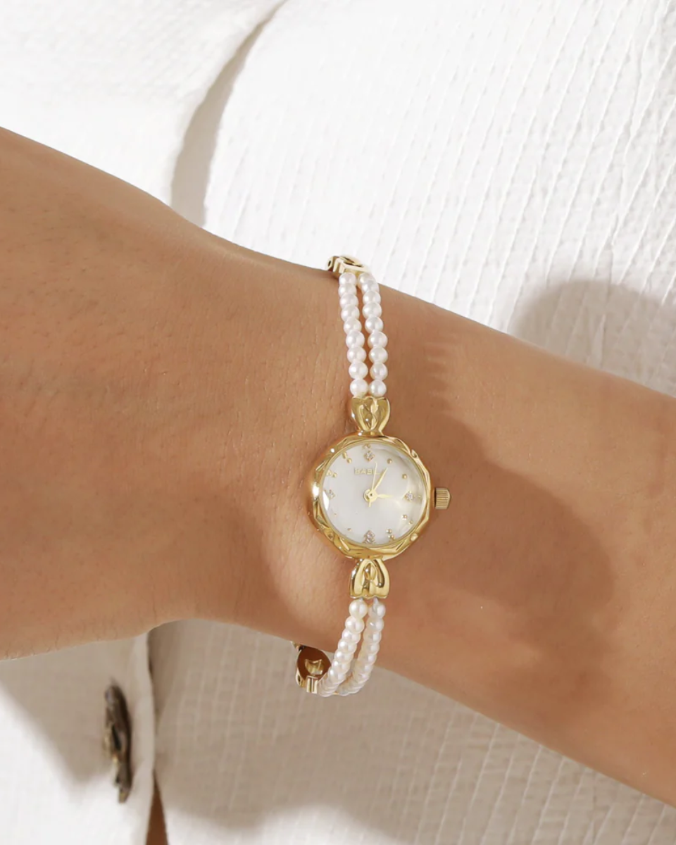 Horélie – Double-strand pearl bracelet – Vintage watch-15233937047925-Mirella Fiore