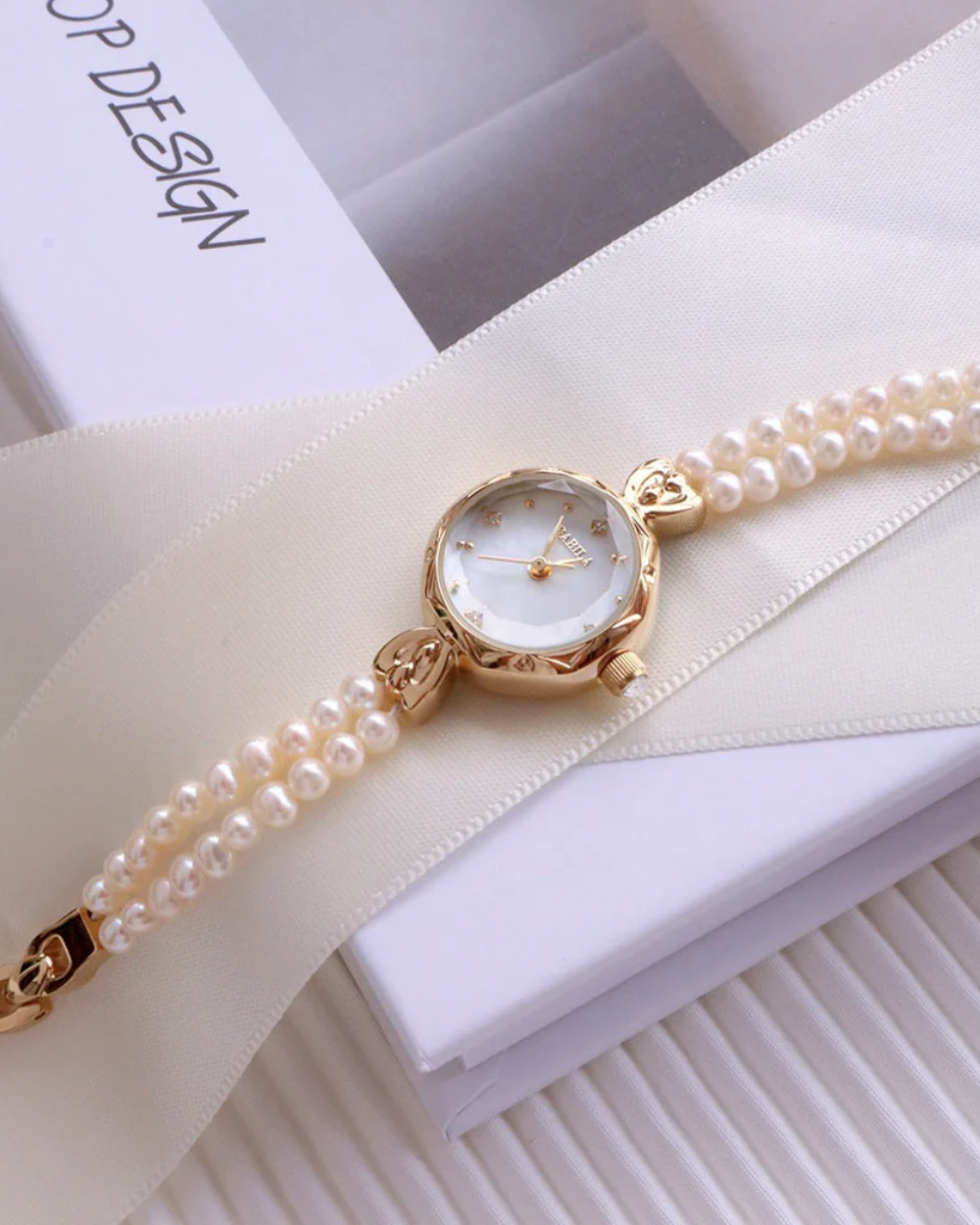 Horélie – Double-strand pearl bracelet – Vintage watch-15233937047925-Mirella Fiore