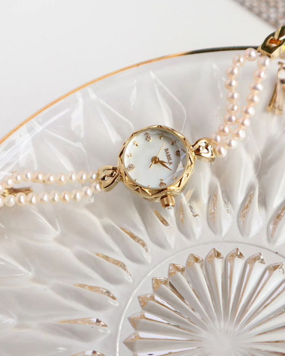 Horélie – Double-strand pearl bracelet – Vintage watch-15233937047925-Nancy & Mae Savannah